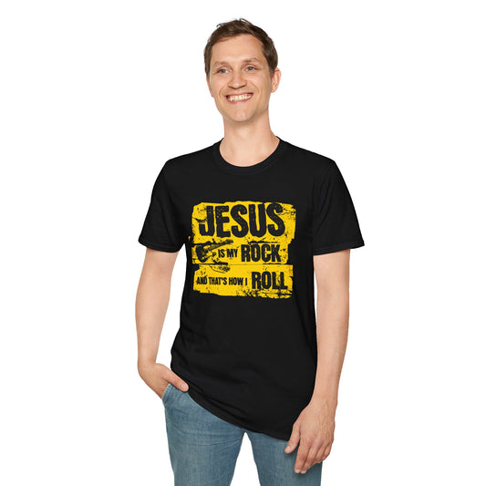 Jesus Is My Rock And That’s How I Roll - 90s Grunge Design T-Shirt