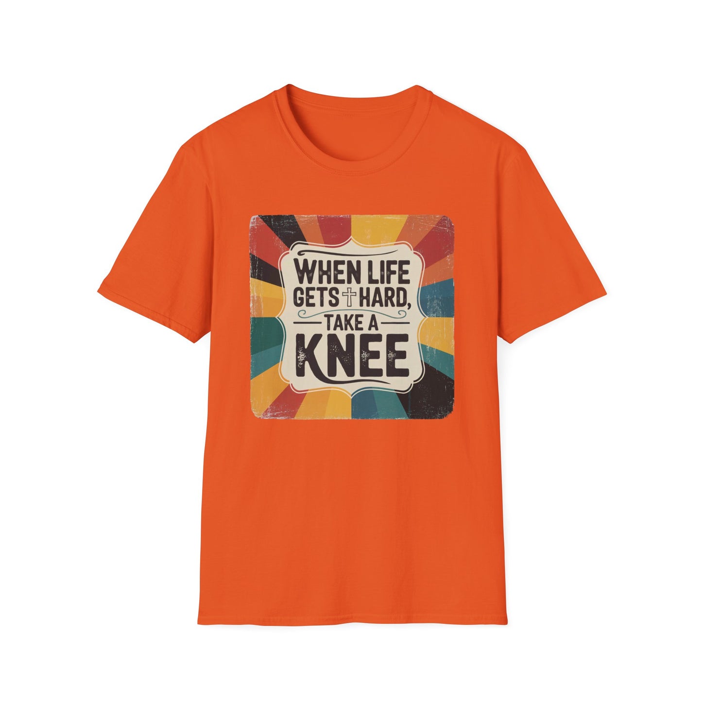 When Life Gets Hard, Take a Knee Retro Design T-Shirt