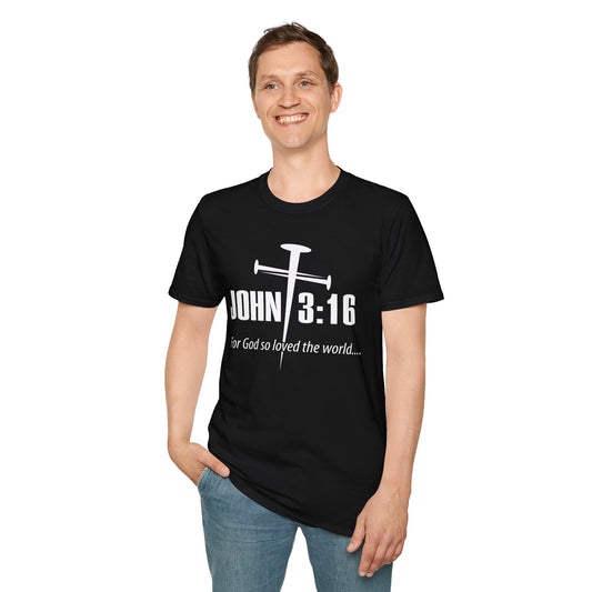 John 3:16 Nail Cross T-Shirt