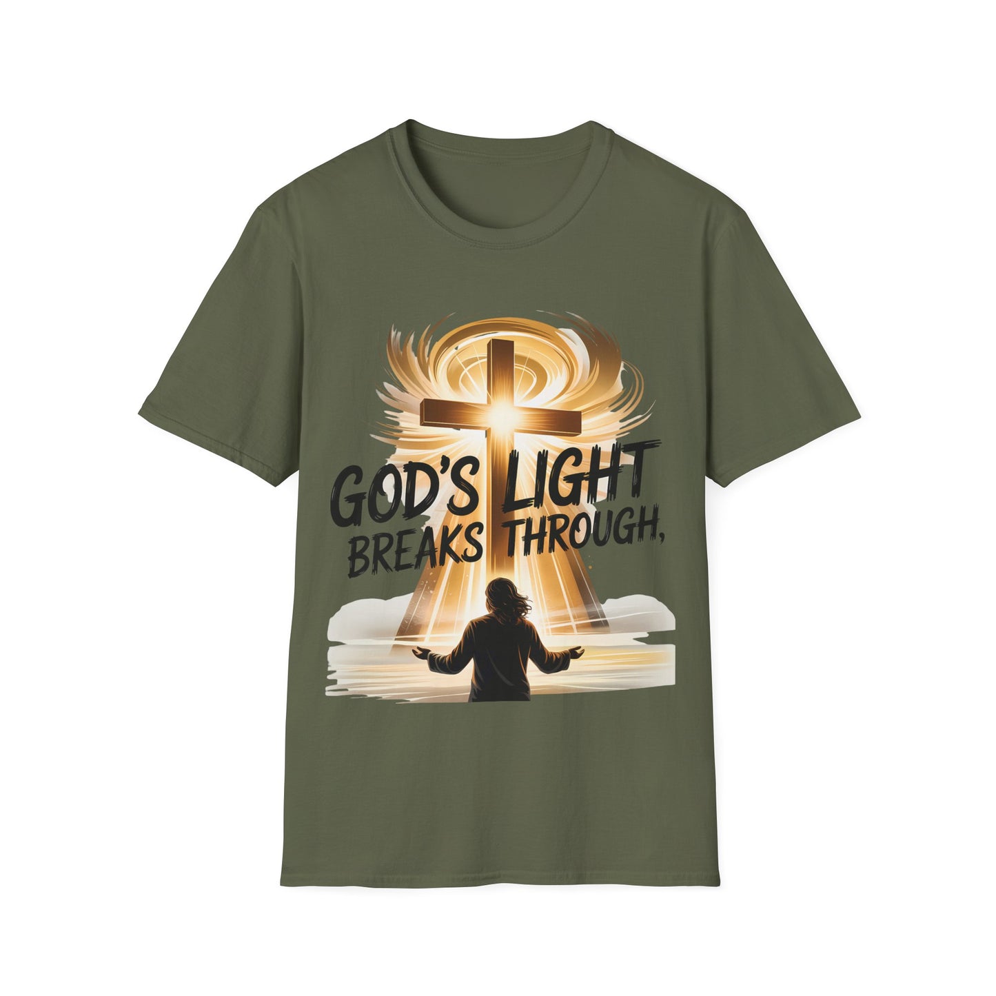 God’s Light Breaks Through Christian Women's T-Shirt