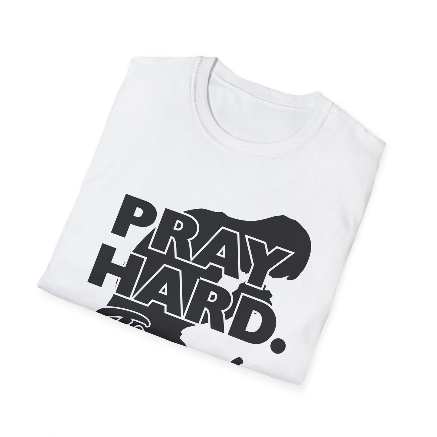 Pray Hard Trust Harder Christian Men's T-Shirt