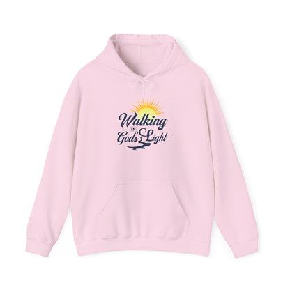 Walking in God’s Light Hoodie — Inspirational Christian Faith Sweatshirt