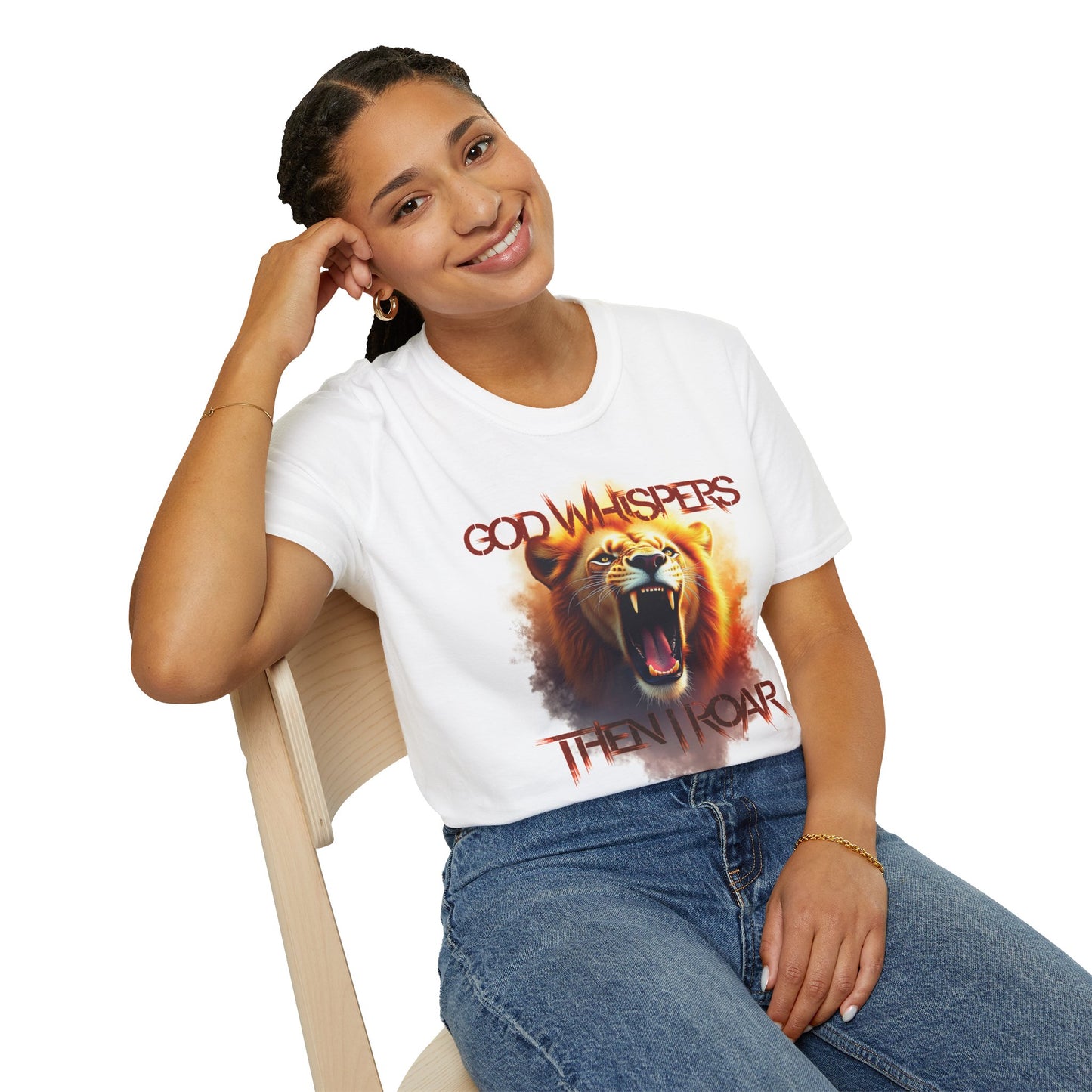 God Whispers Then I Roar Lion Of Zion T-Shirt