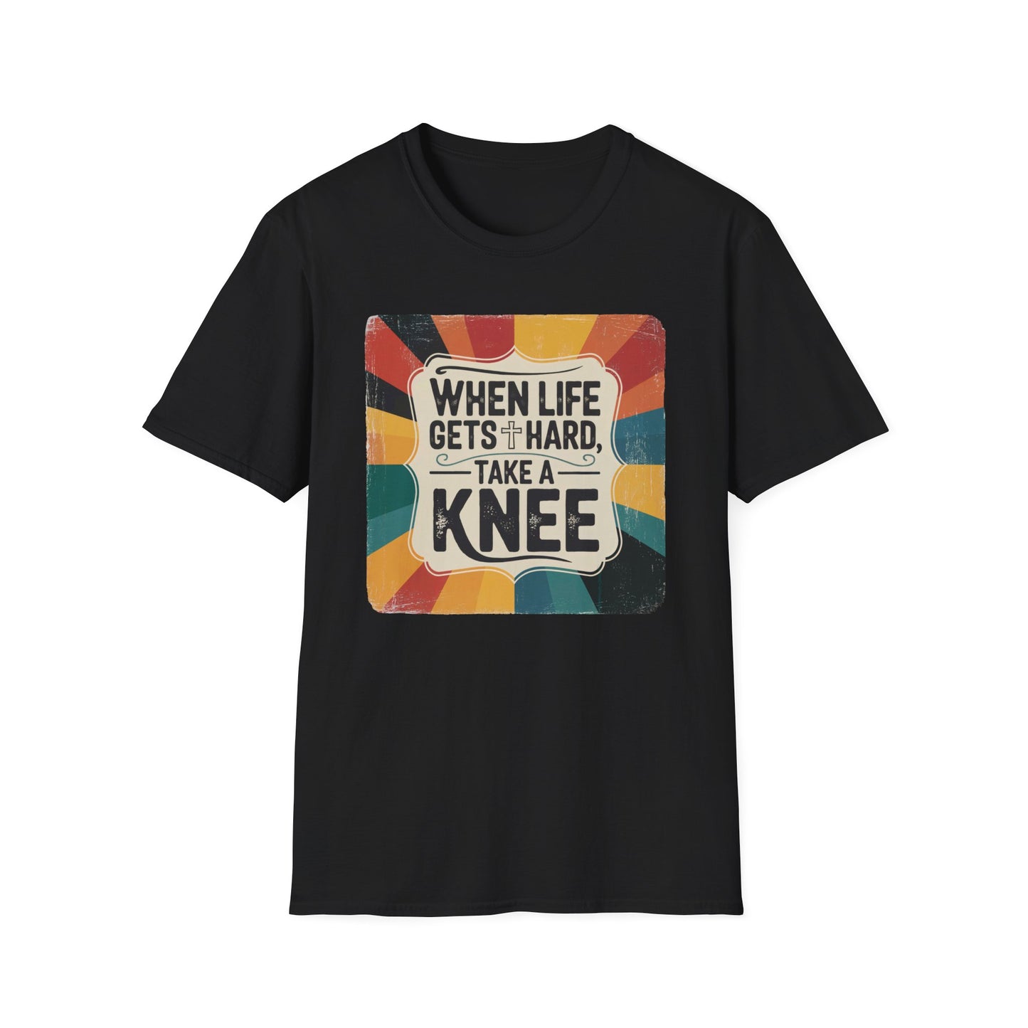 When Life Gets Hard, Take a Knee Retro Design T-Shirt