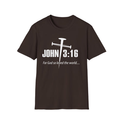 John 3:16 Nail Cross T-Shirt
