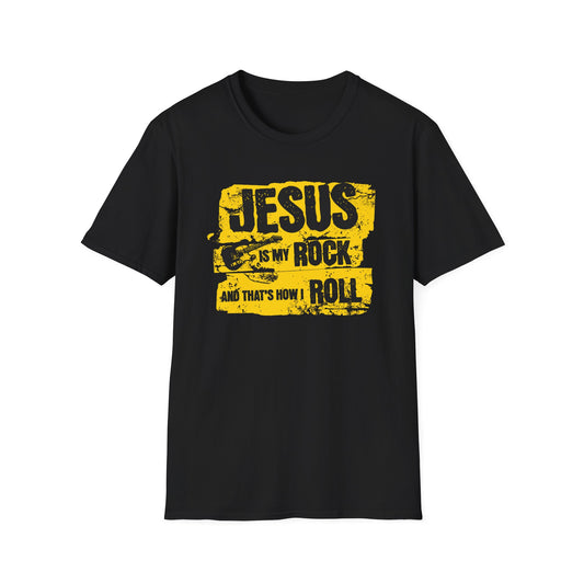 Jesus Is My Rock And That’s How I Roll - 90s Grunge Design T-Shirt