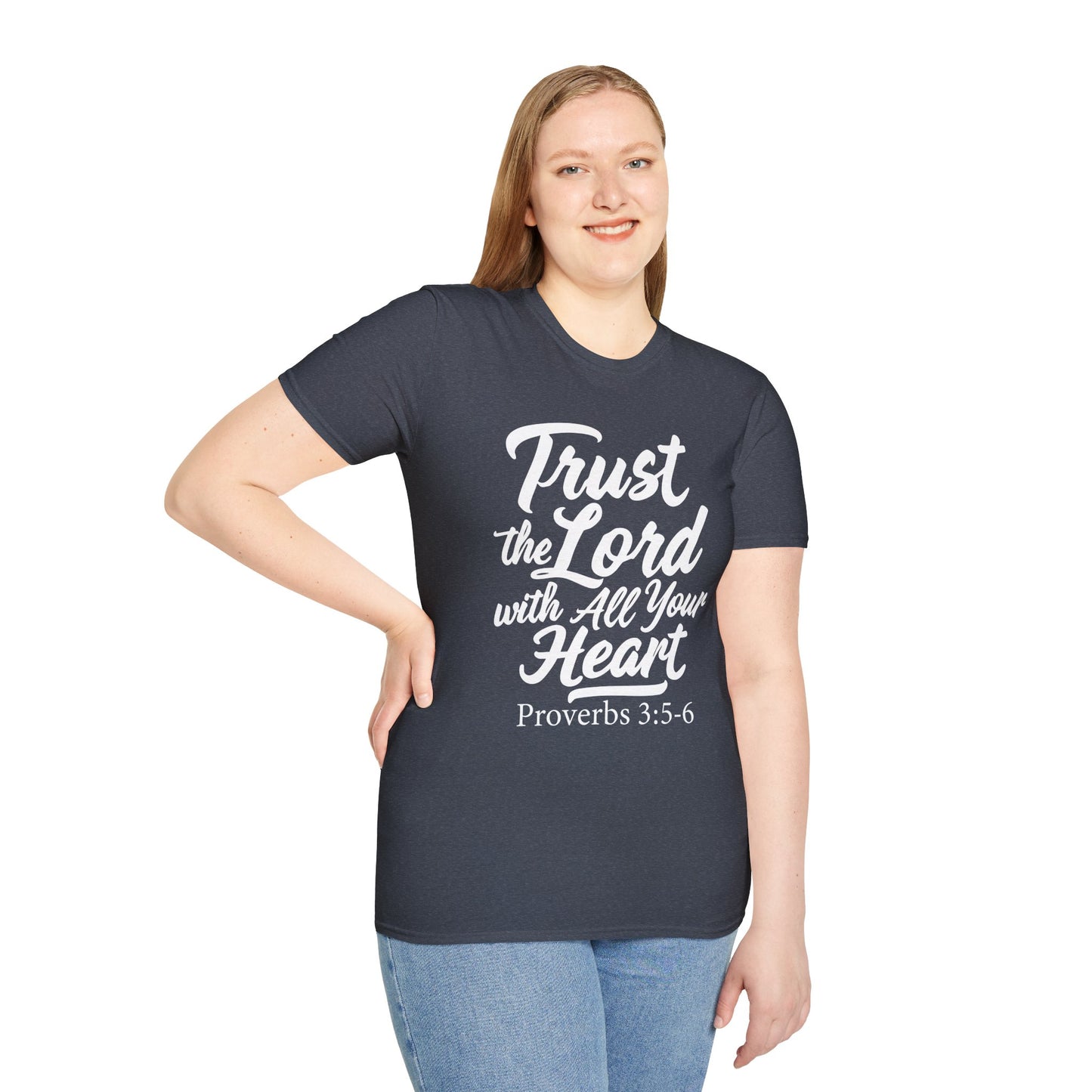 Trust The Lord With All Your Heart - Proverbs 3:5 Bible Verse T-Shirt