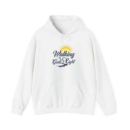 Walking in God’s Light Hoodie — Inspirational Christian Faith Sweatshirt