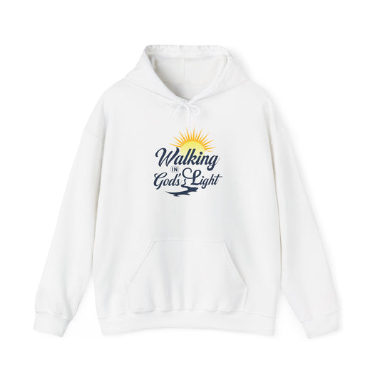 Walking in God’s Light Hoodie — Inspirational Christian Faith Sweatshirt