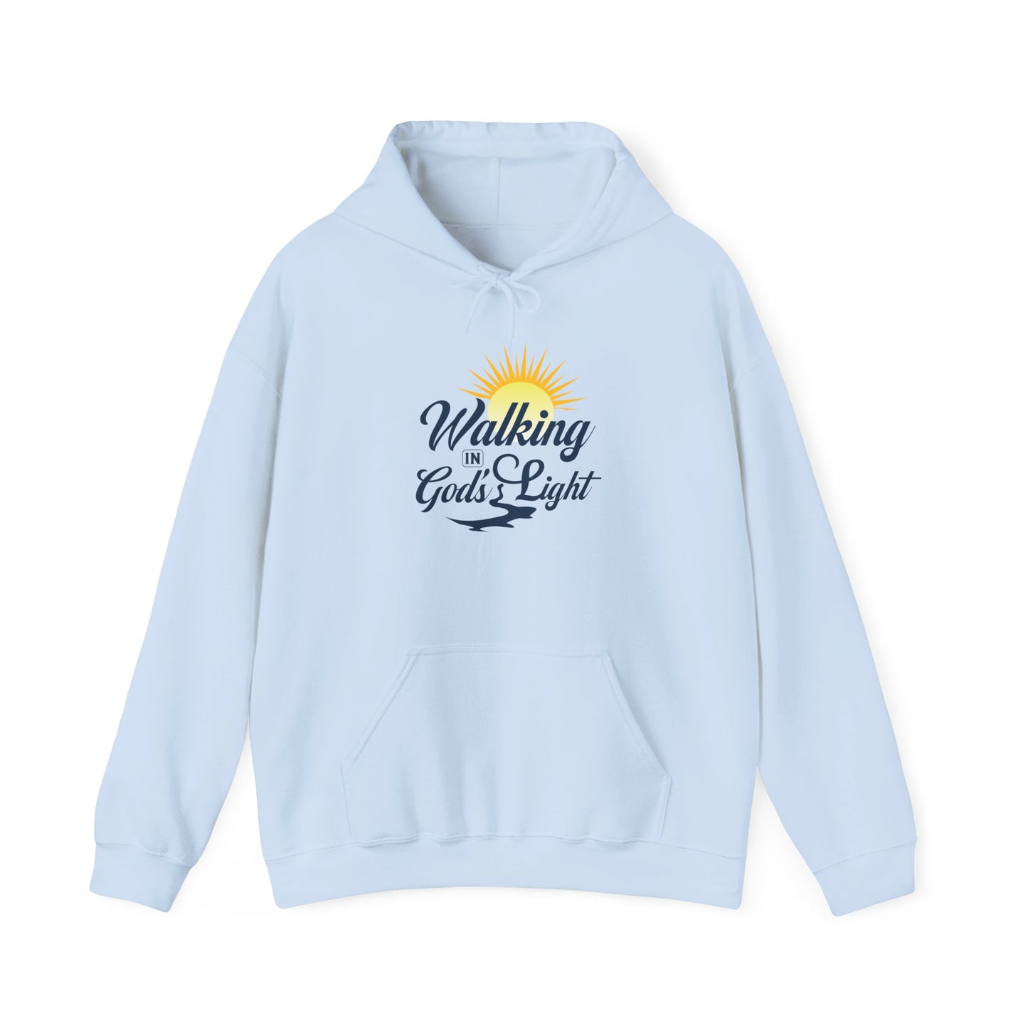 Walking in God’s Light Hoodie — Inspirational Christian Faith Sweatshirt