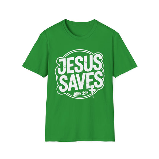 Jesus Saves John 3:16 Distressed T-Shirt