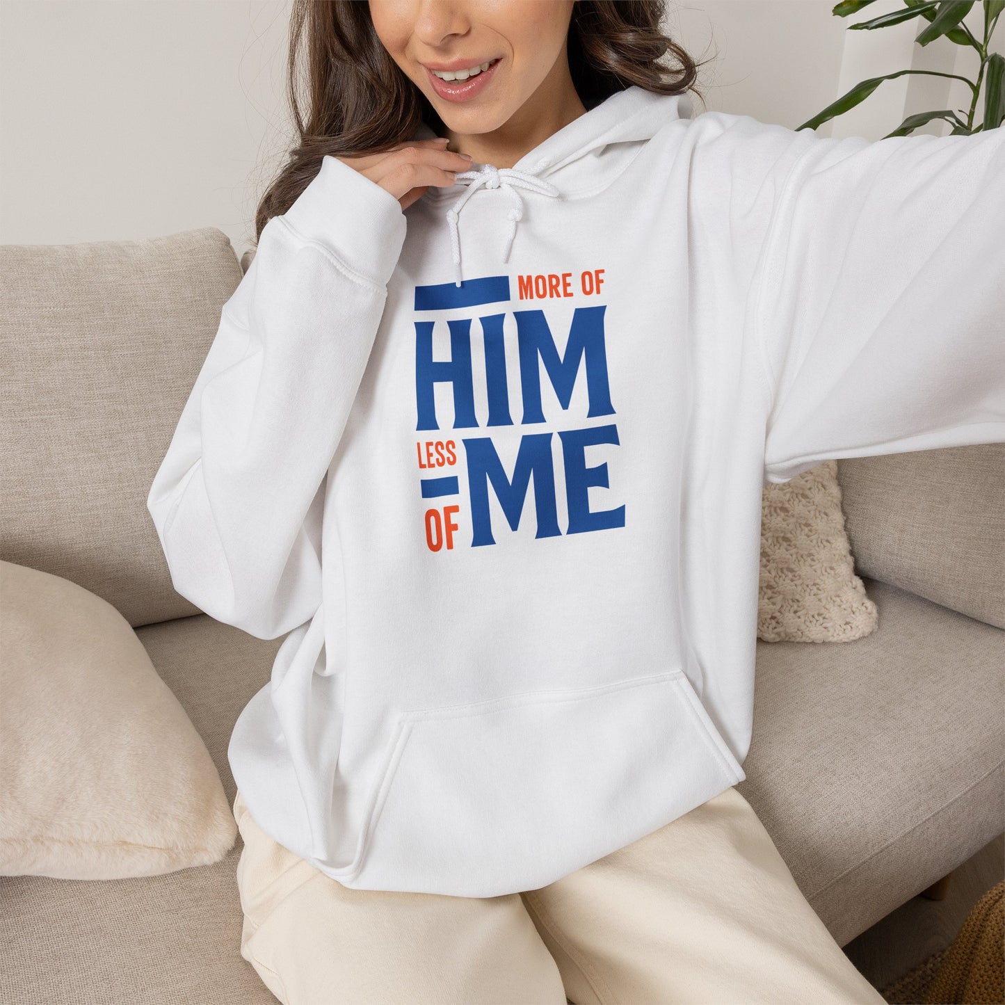 More of Him, Less of Me – Christian Faith Hoodie