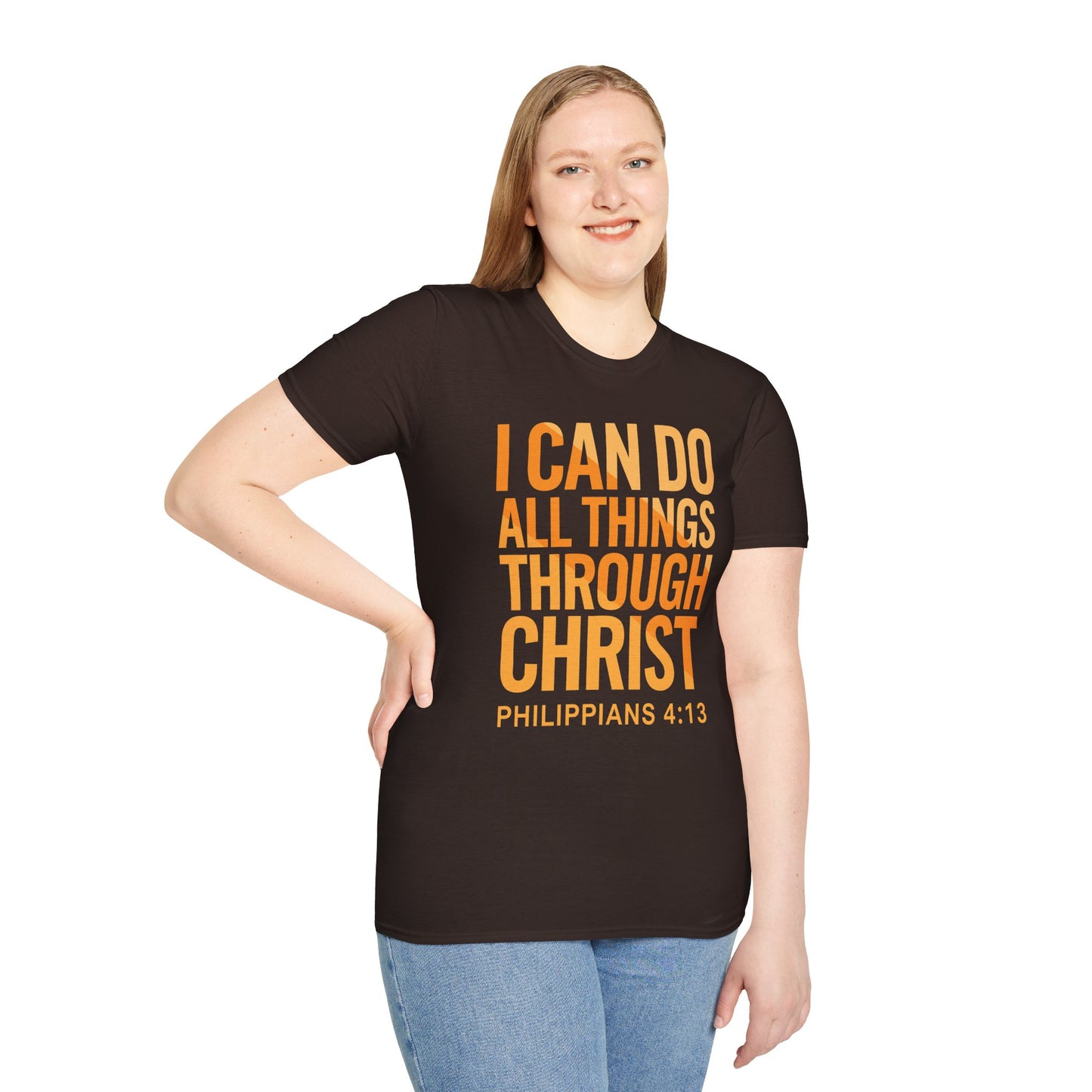 I Can Do All Things Through Christ - Phil. 4:13 Bible Verse T-Shirt