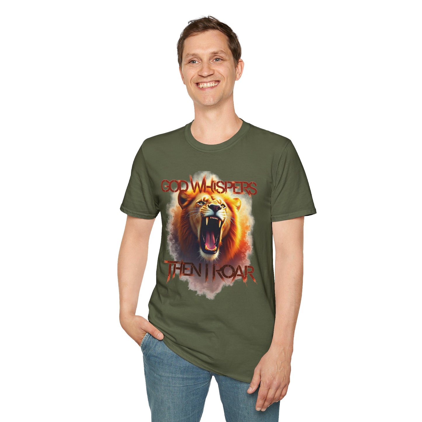 God Whispers Then I Roar Lion Of Zion T-Shirt