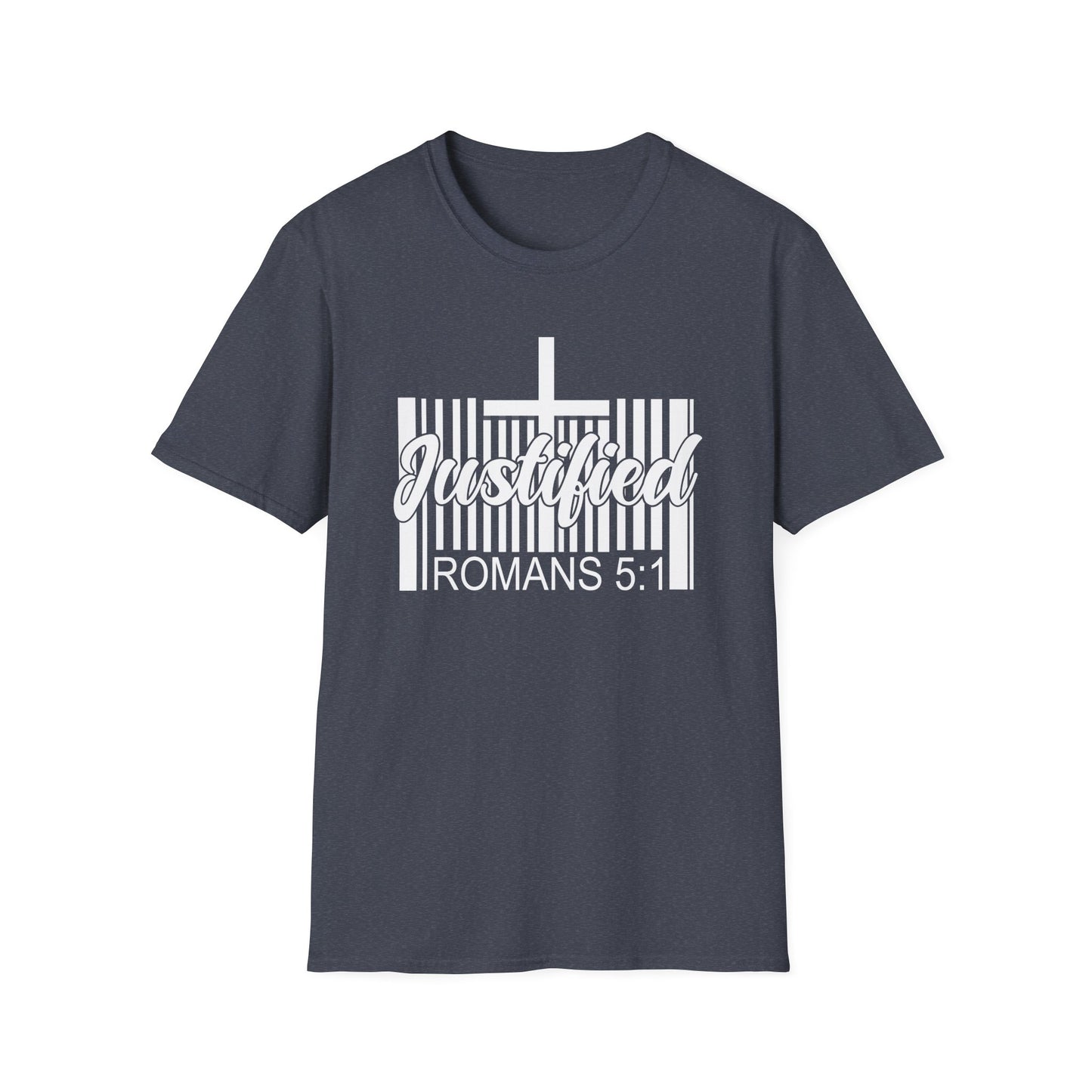 Justified - Romans 5:1 Bible Verse T-Shirt