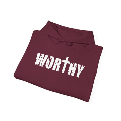 Worthy Inspirational Christian Hoodie — Faith-Based Scripture Sweatshirt
