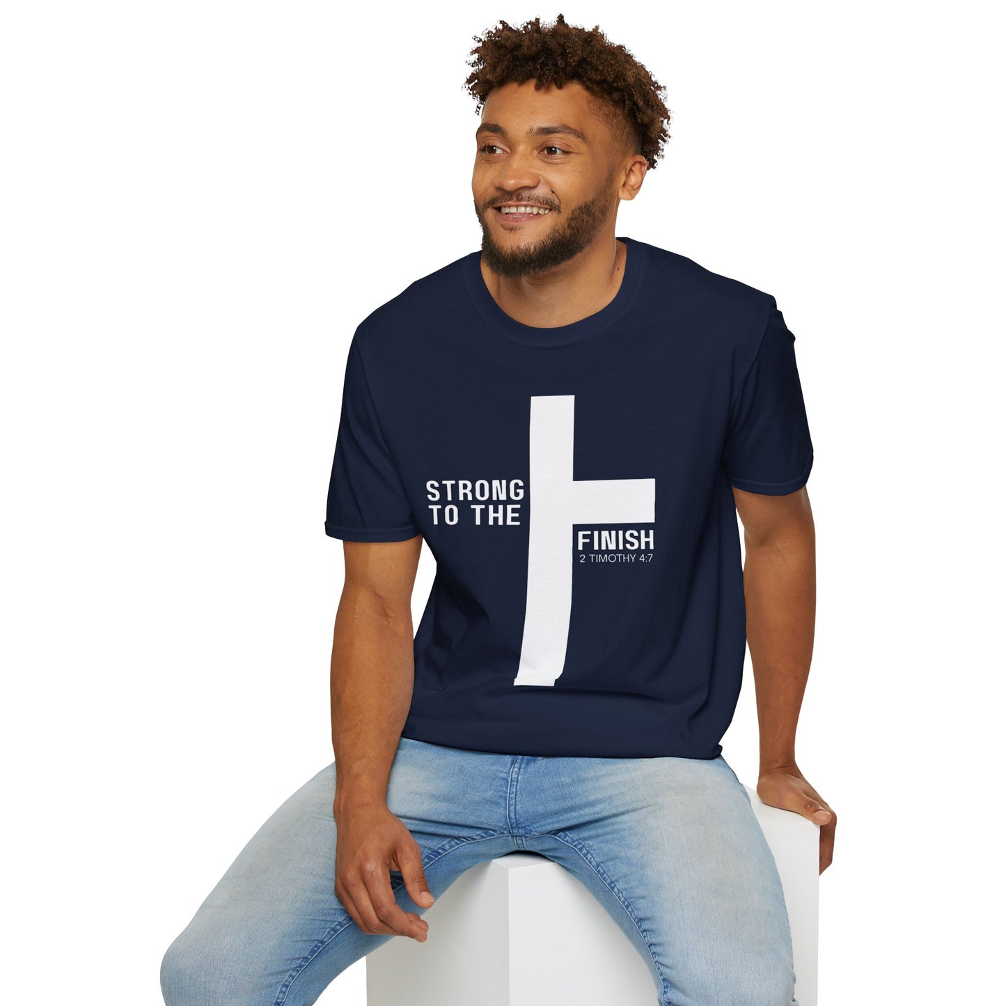 Strong to the Finish 2 Timothy 4:7 T-Shirt
