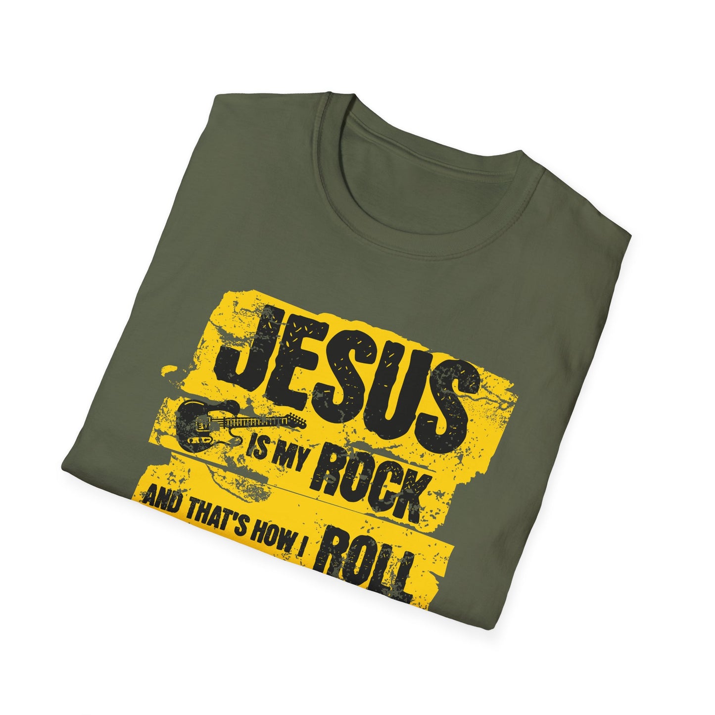 Jesus Is My Rock And That’s How I Roll - 90s Grunge Design T-Shirt