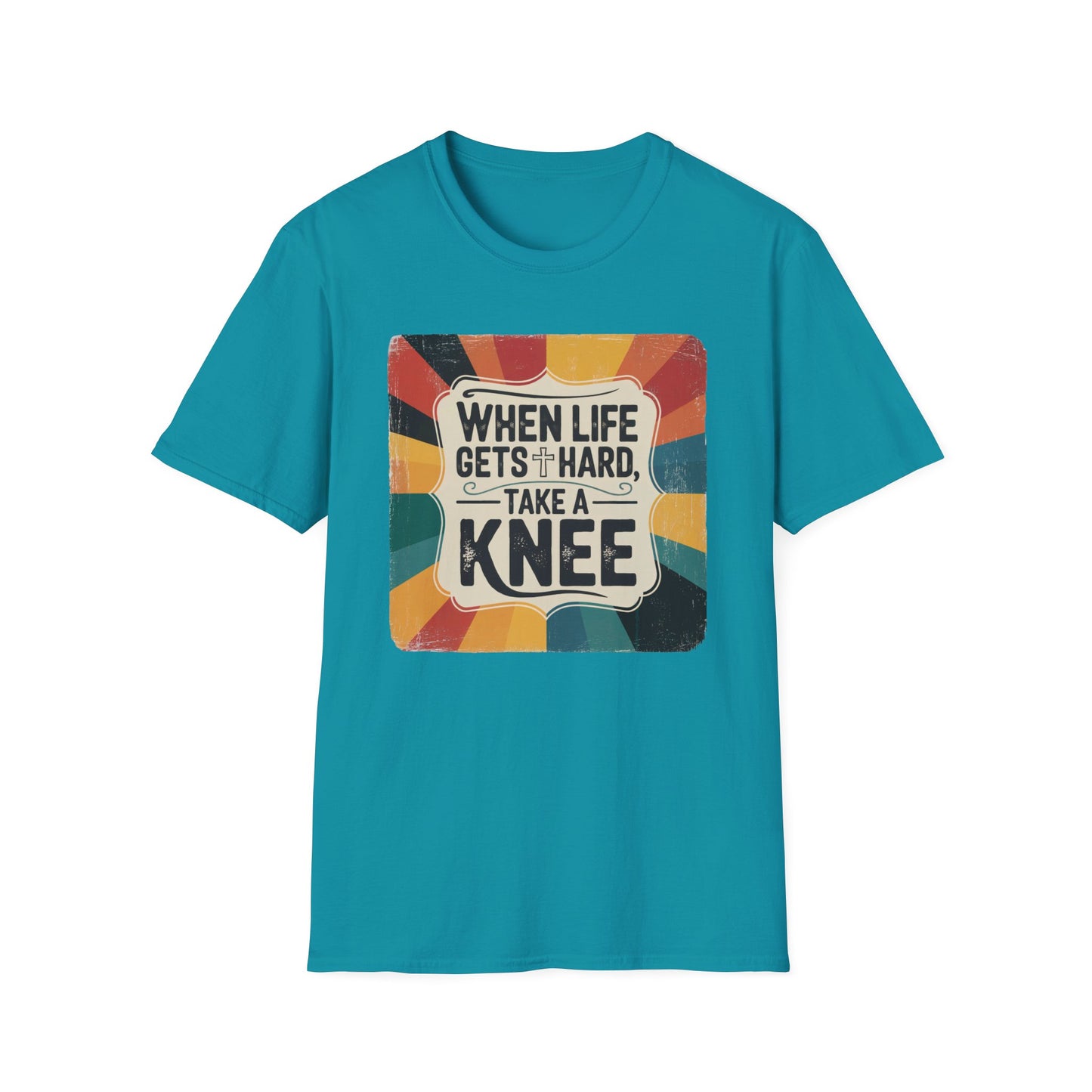 When Life Gets Hard, Take a Knee Retro Design T-Shirt