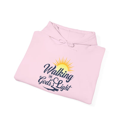Walking in God’s Light Hoodie — Inspirational Christian Faith Sweatshirt