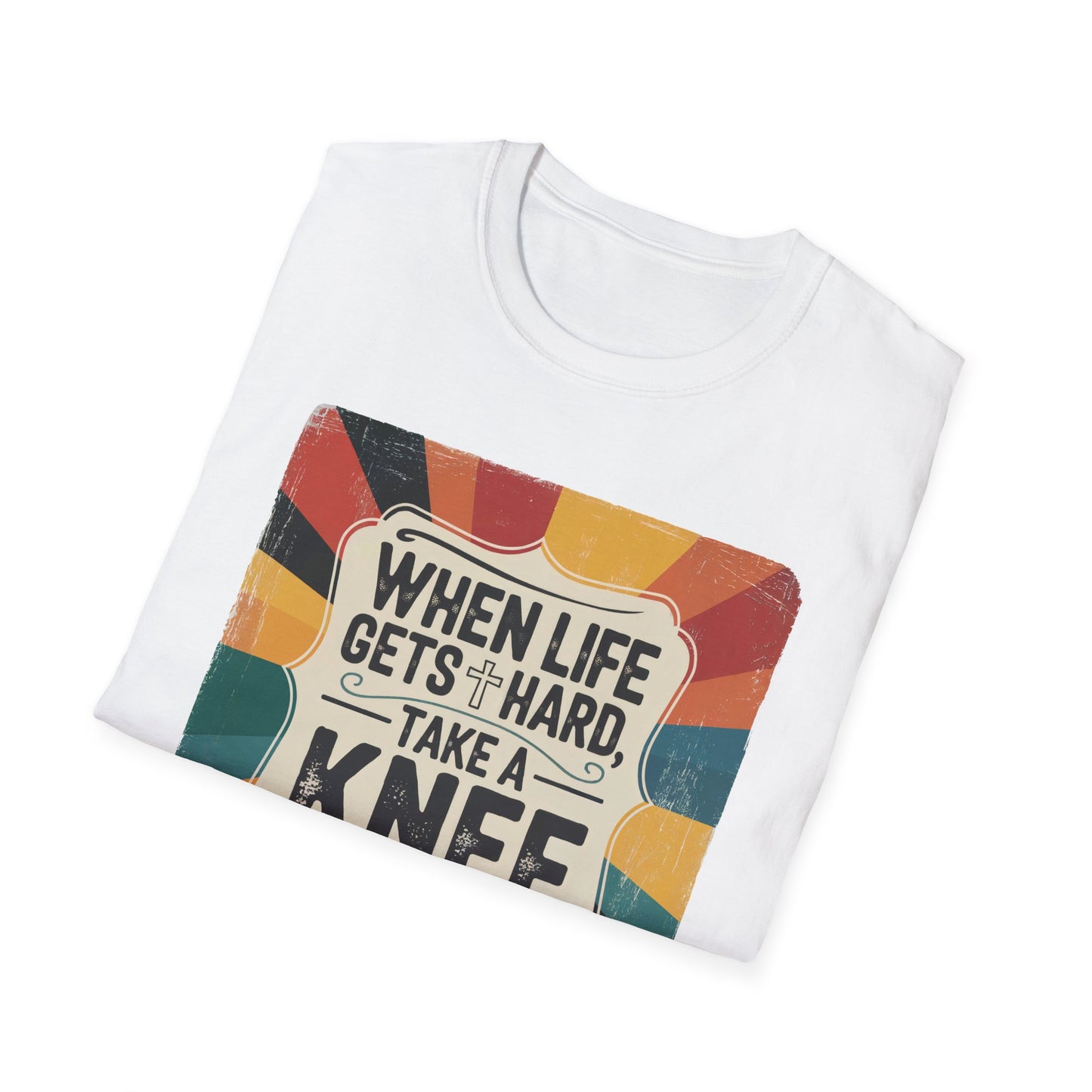 When Life Gets Hard, Take a Knee Retro Design T-Shirt