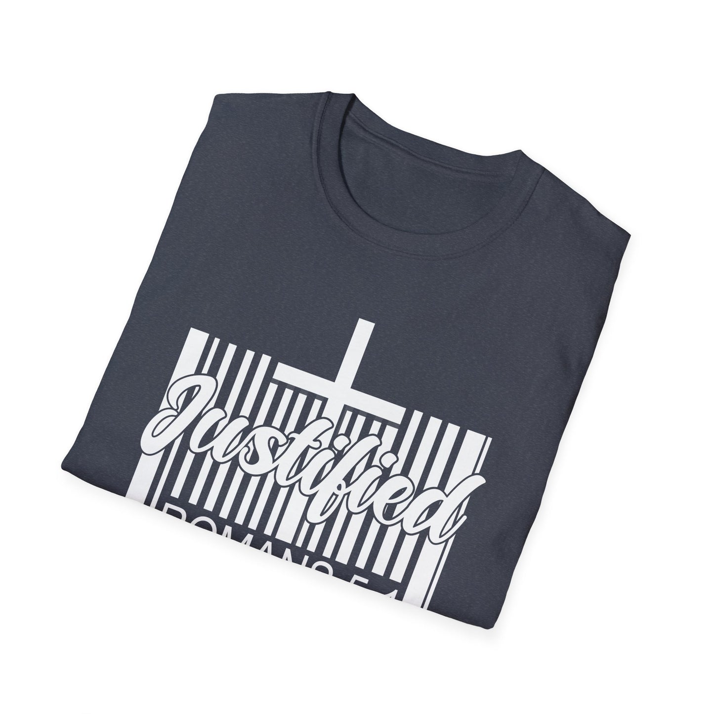 Justified - Romans 5:1 Bible Verse T-Shirt