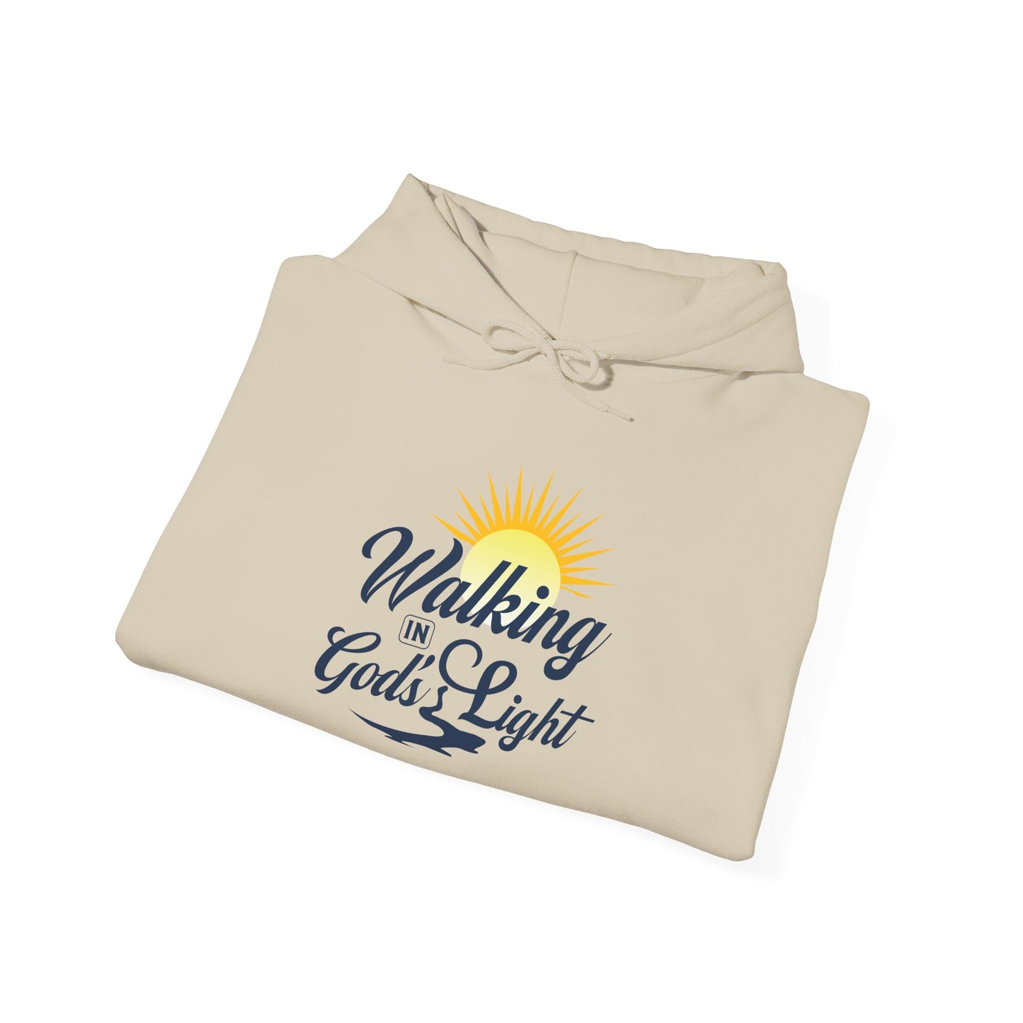 Walking in God’s Light Hoodie — Inspirational Christian Faith Sweatshirt