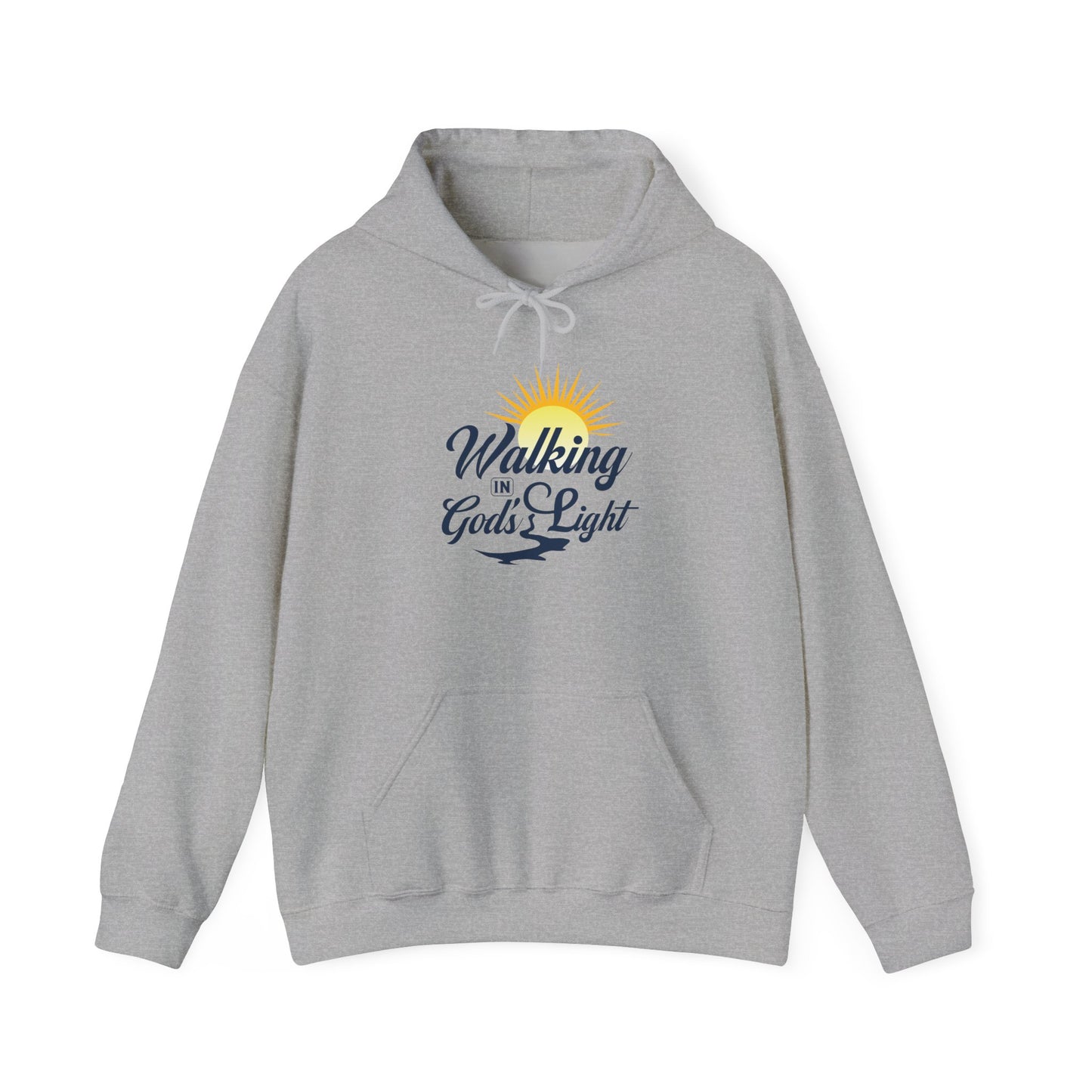 Walking in God’s Light Hoodie — Inspirational Christian Faith Sweatshirt