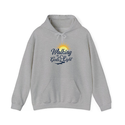 Walking in God’s Light Hoodie — Inspirational Christian Faith Sweatshirt