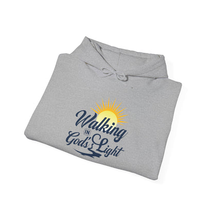 Walking in God’s Light Hoodie — Inspirational Christian Faith Sweatshirt