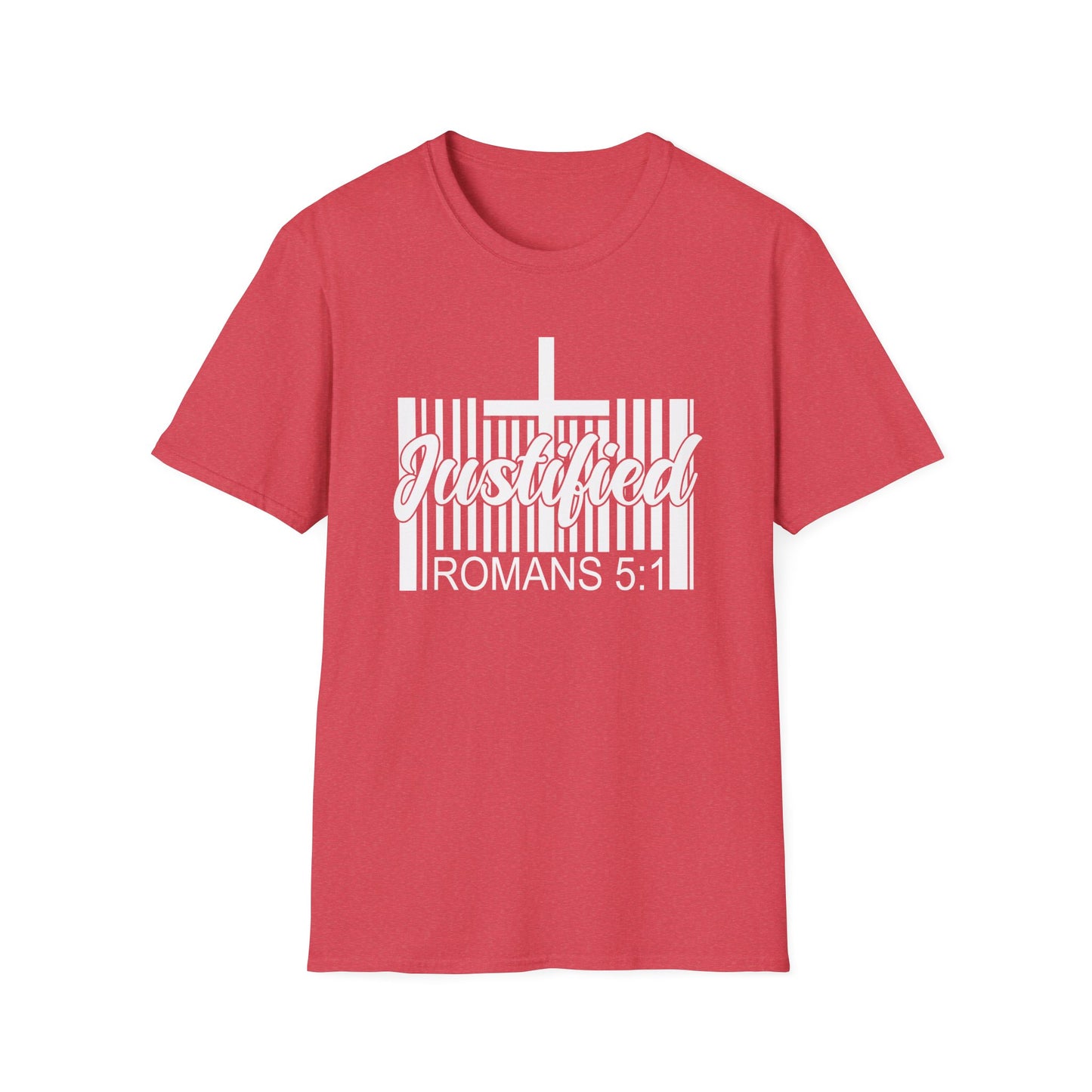 Justified - Romans 5:1 Bible Verse T-Shirt