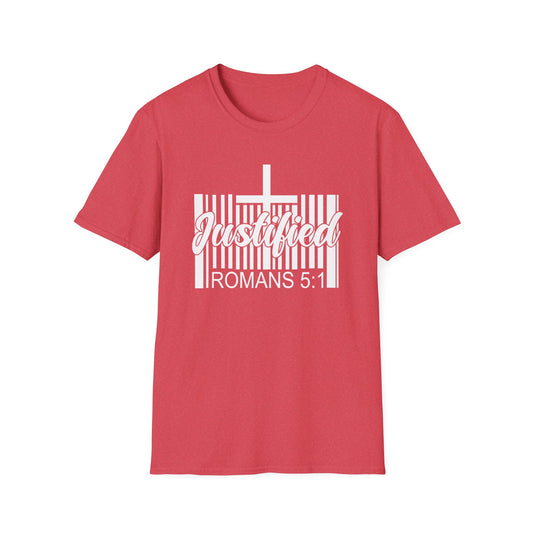 Justified - Romans 5:1 Bible Verse T-Shirt