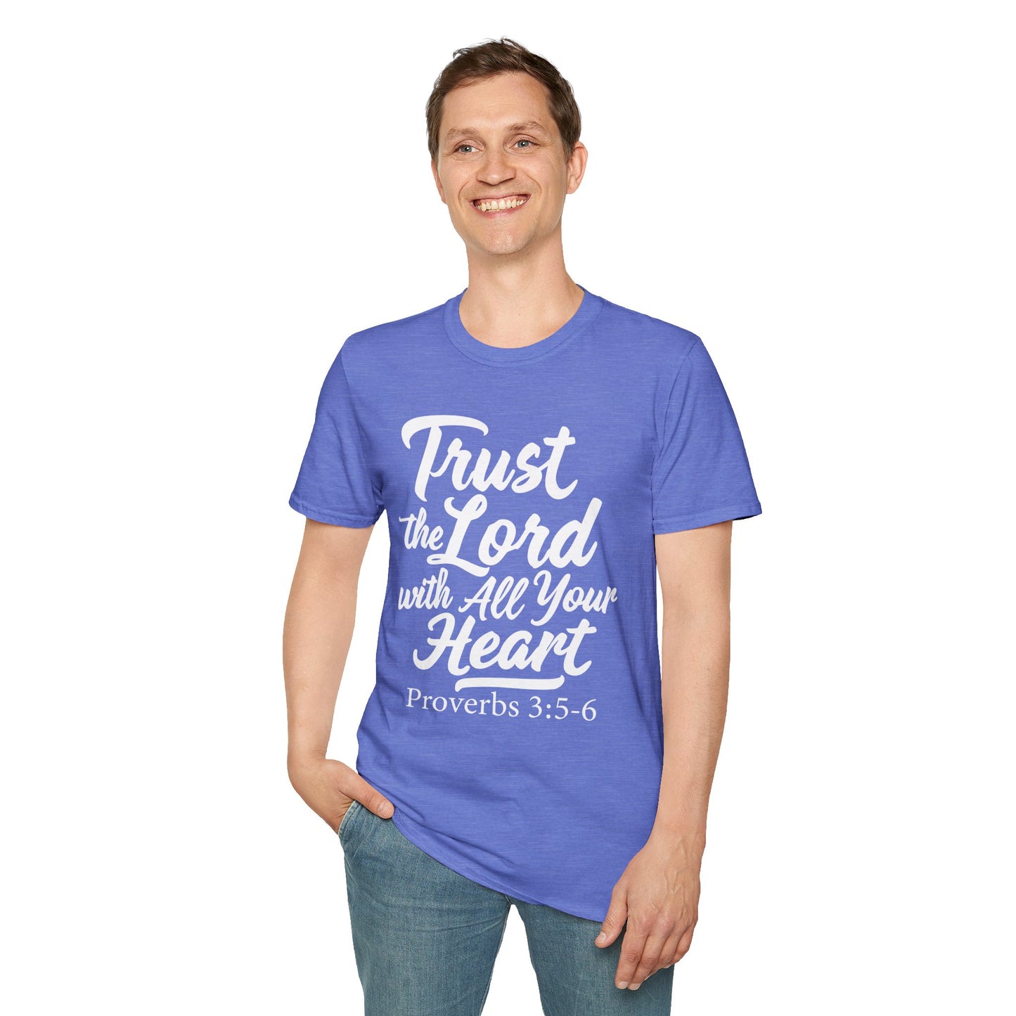 Trust The Lord With All Your Heart - Proverbs 3:5 Bible Verse T-Shirt