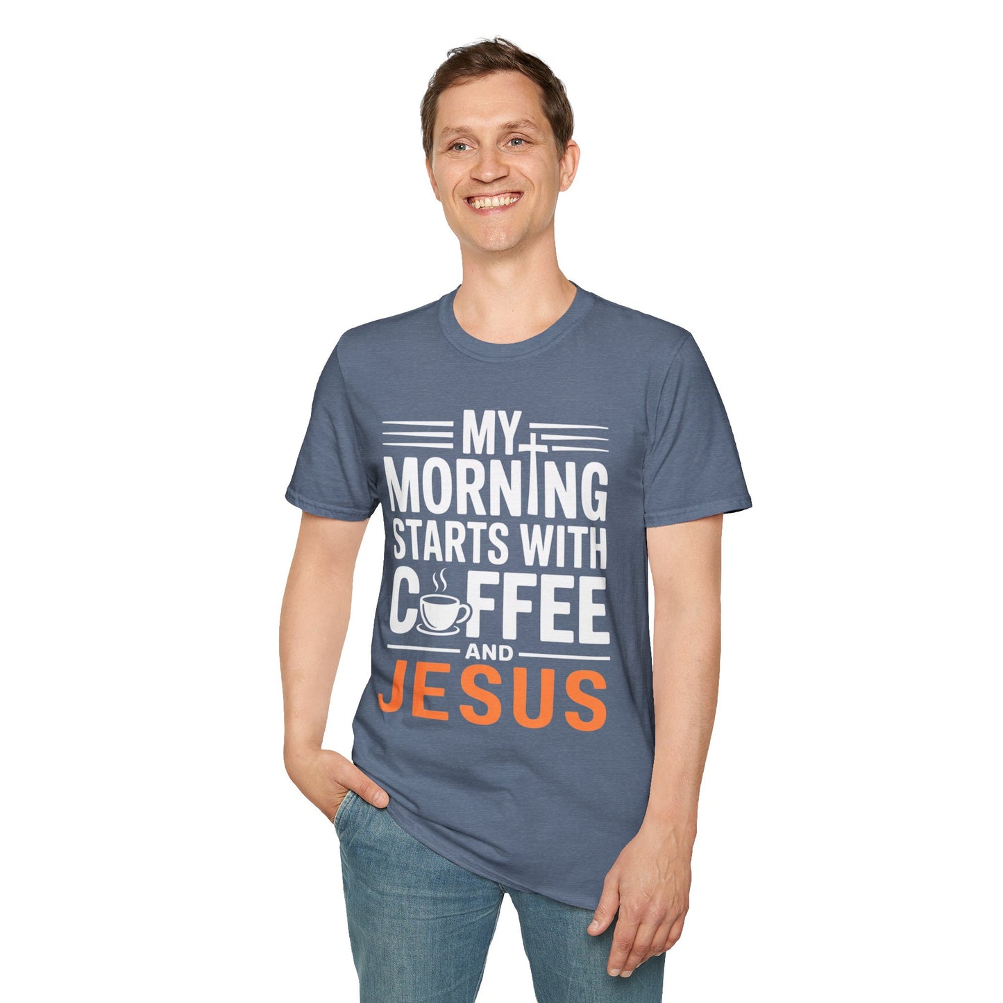My Morning Starts With Coffee and Jesus T-Shirt