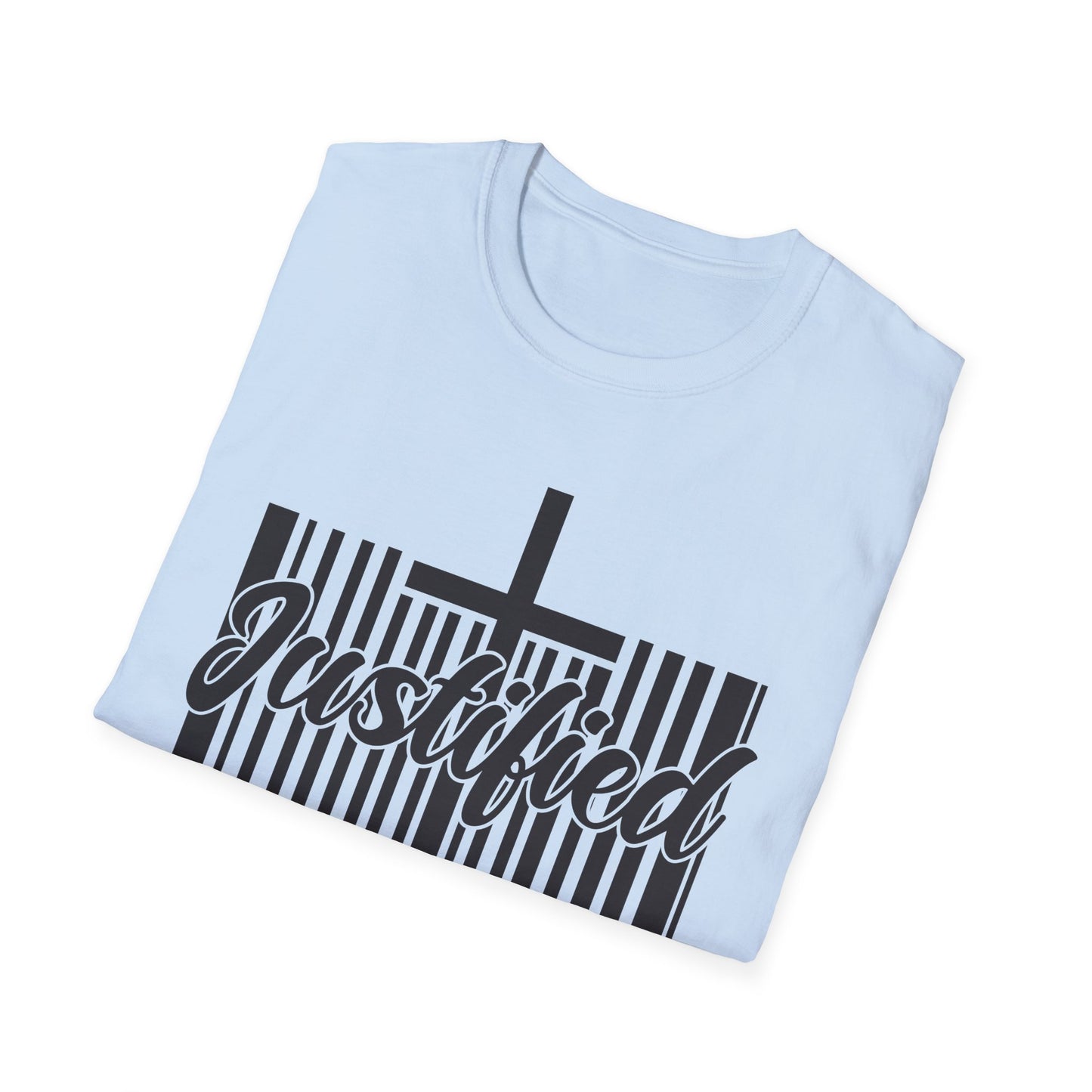 Justified - Romans 5:1 Bible Verse T-Shirt