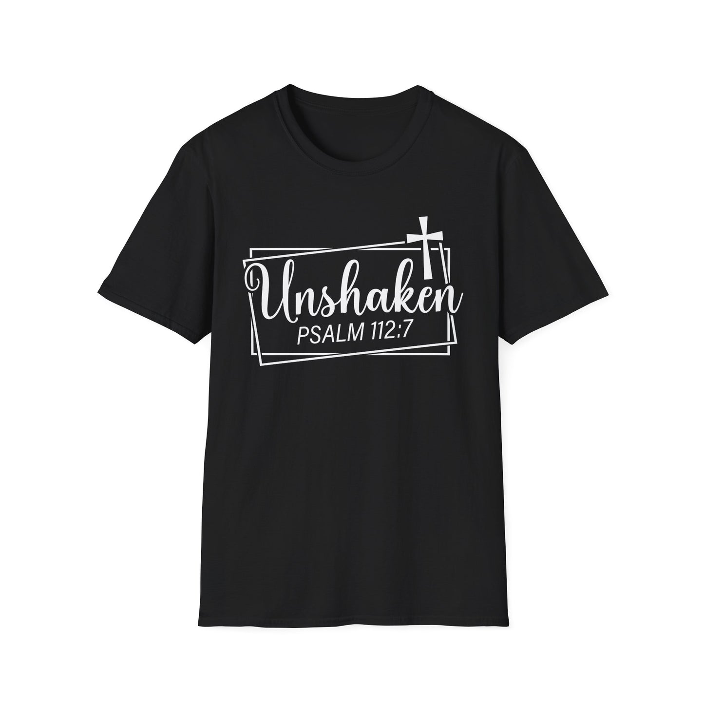 Unshaken Psalm 112:7 Bible Verse T-Shirt