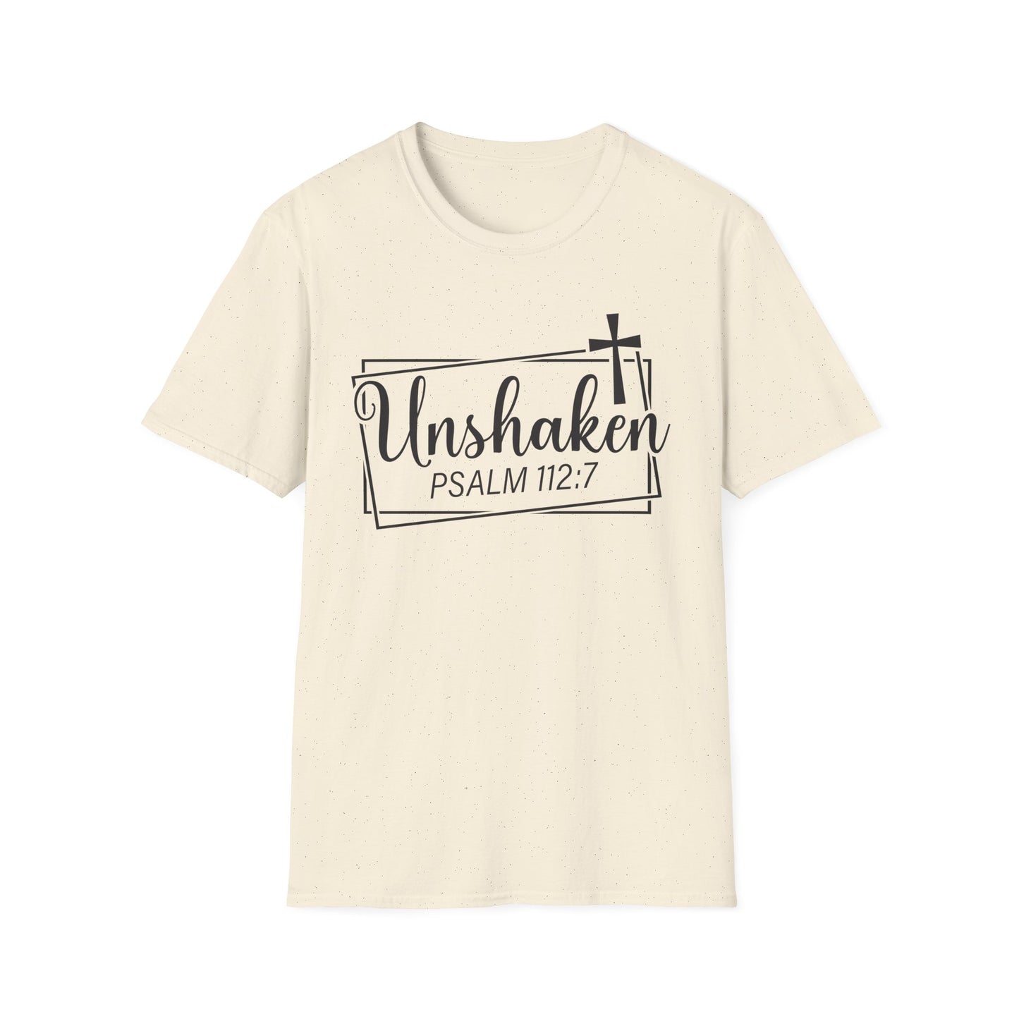 Unshaken Psalm 112:7 Bible Verse T-Shirt
