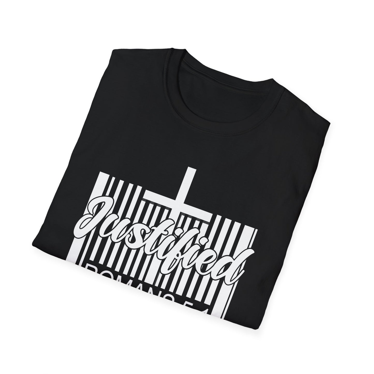 Justified - Romans 5:1 Bible Verse T-Shirt