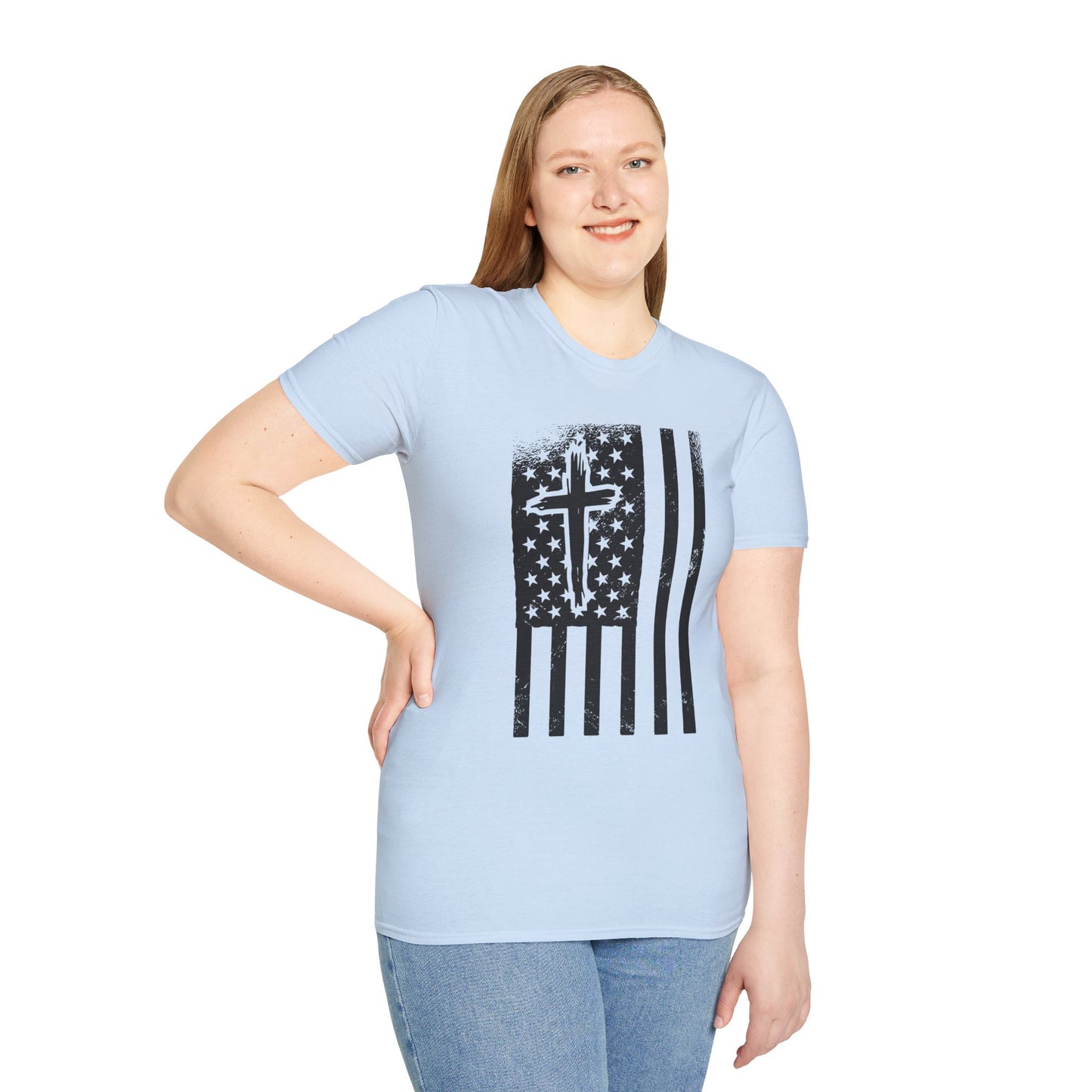 Cross And Flag Faith T-Shirt