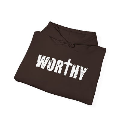 Worthy Inspirational Christian Hoodie — Faith-Based Scripture Sweatshirt