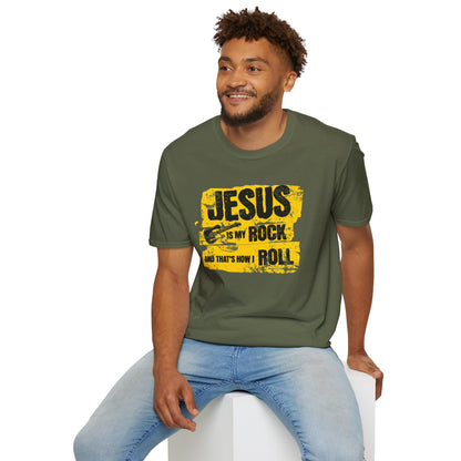 Jesus Is My Rock And That’s How I Roll - 90s Grunge Design T-Shirt