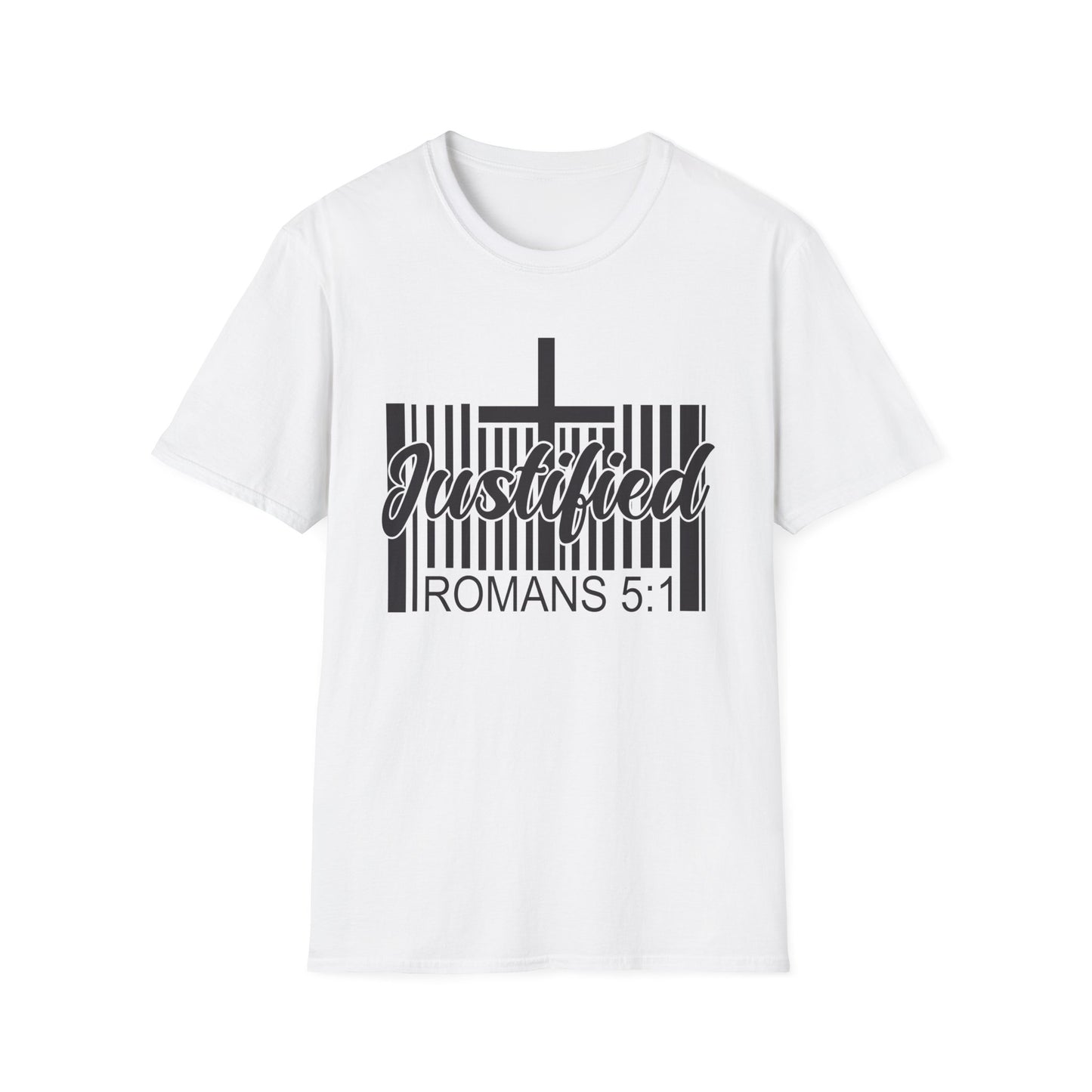 Justified - Romans 5:1 Bible Verse T-Shirt