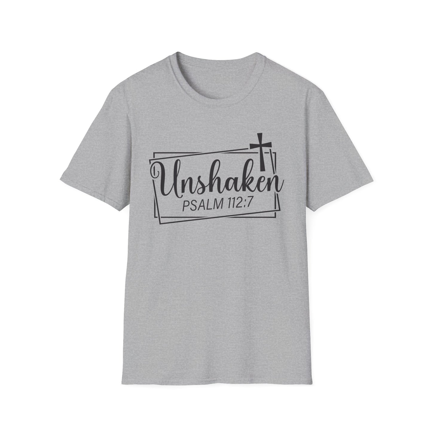 Unshaken Psalm 112:7 Bible Verse T-Shirt