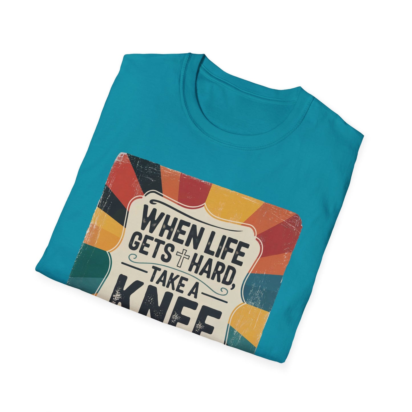 When Life Gets Hard, Take a Knee Retro Design T-Shirt