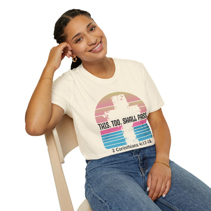 This Too Shall Pass - Retro Design Bible Verse T-Shirt