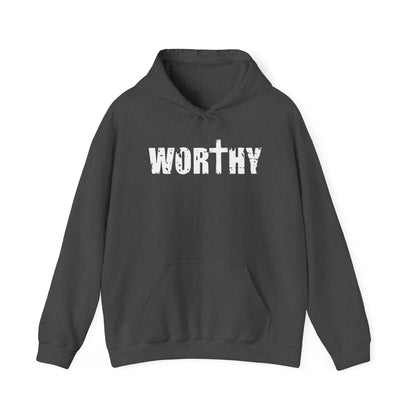 Worthy Inspirational Christian Hoodie — Faith-Based Scripture Sweatshirt