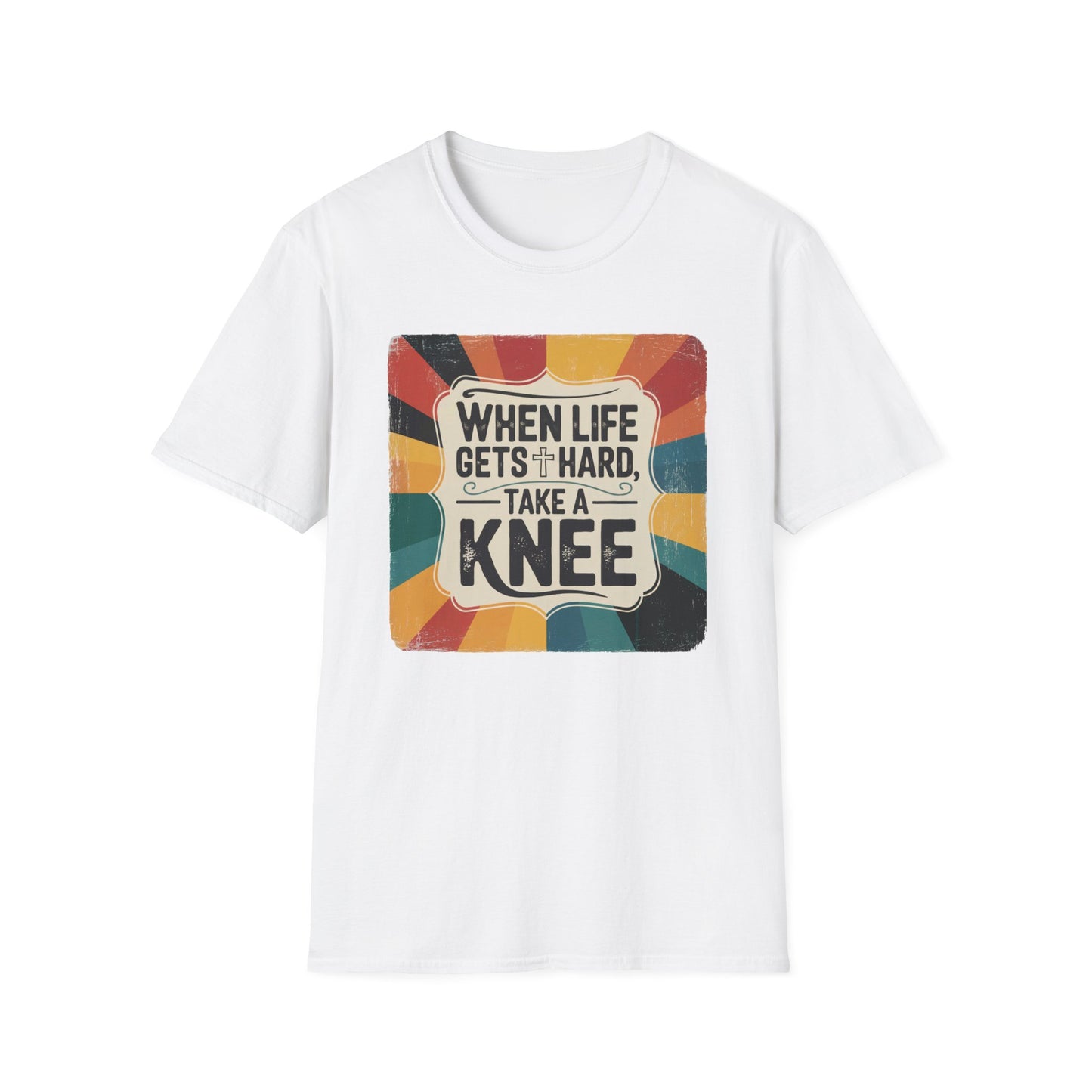 When Life Gets Hard, Take a Knee Retro Design T-Shirt