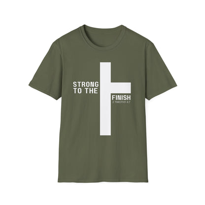 Strong to the Finish 2 Timothy 4:7 T-Shirt