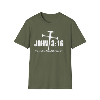 John 3:16 Nail Cross T-Shirt