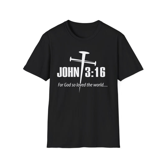 John 3:16 Nail Cross T-Shirt